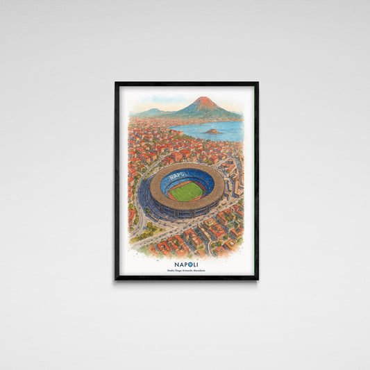 Napoli Stadium Watercolor Poster – Digital Download
