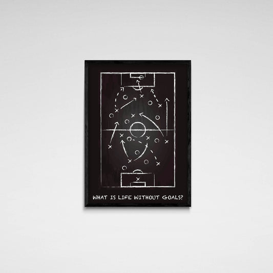 What Is Life Without Goals? – Tactical Football Soccer Poster | Digital Download
